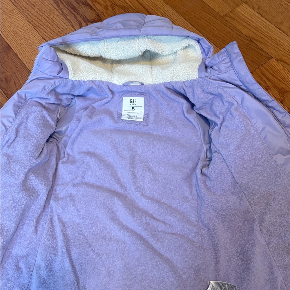 GAP Light Purple Hooded Puffer Jacket - Picture 3 of 11